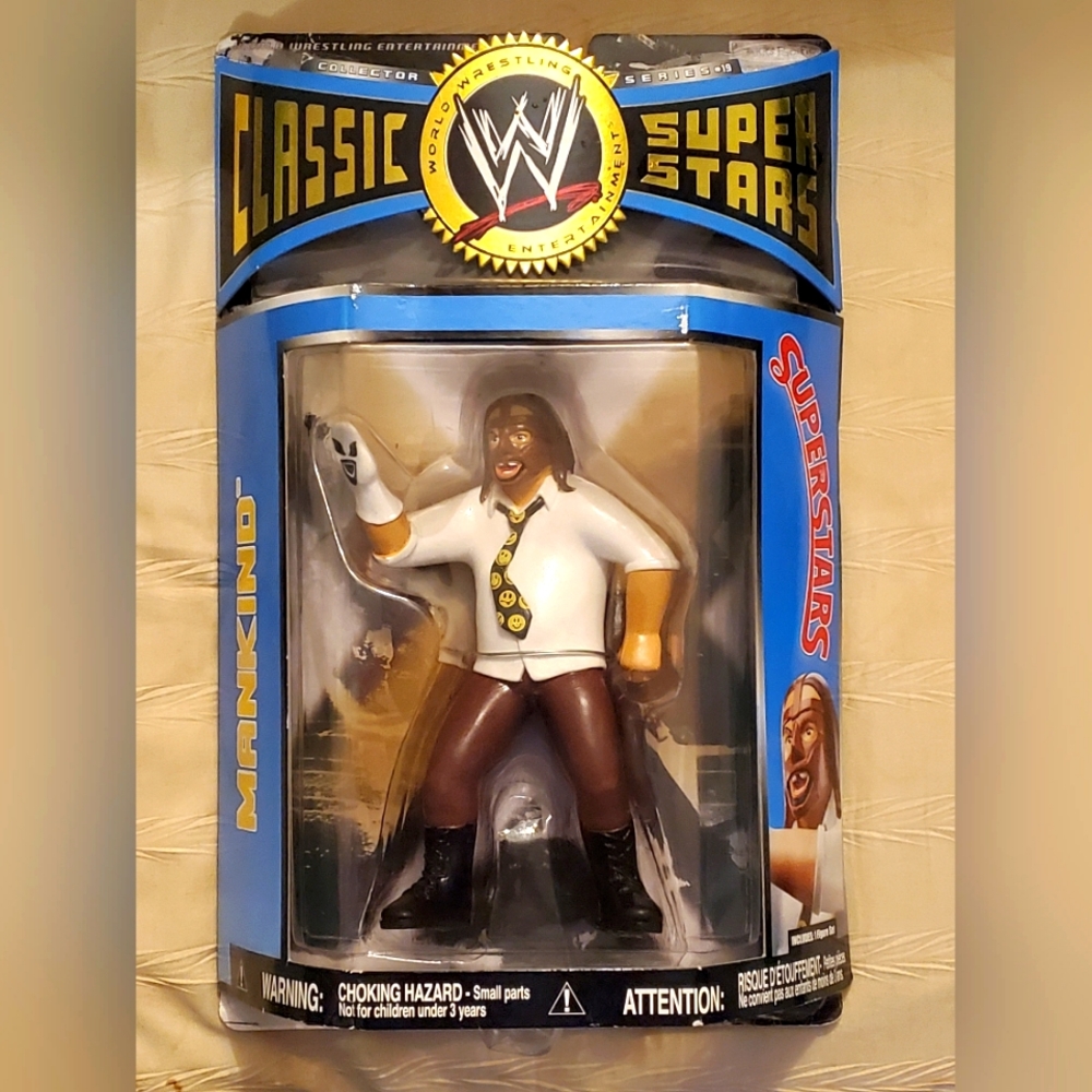 Vintage MANKIND WWF WWE Superstars Action Figure Toy NEW IN BOX NIB on Card